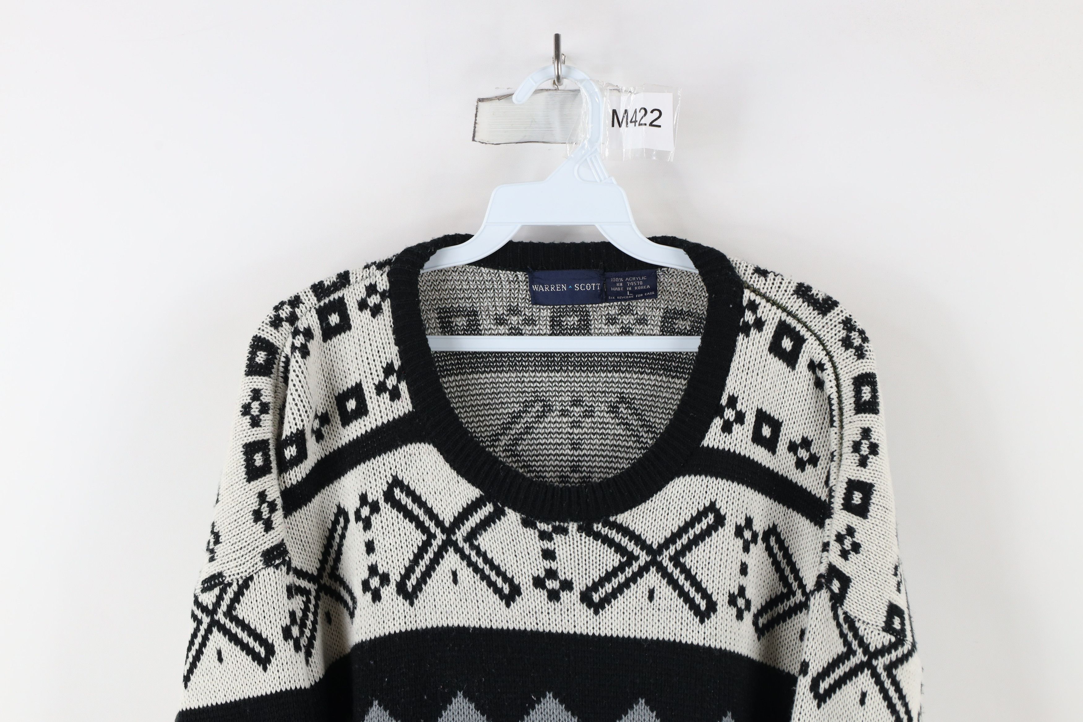 Vintage Vintage 90s Coogi Style Fair Isle Geometric Knit Sweater Size US L / EU 52-54 / 3 - 2 Thumbnail