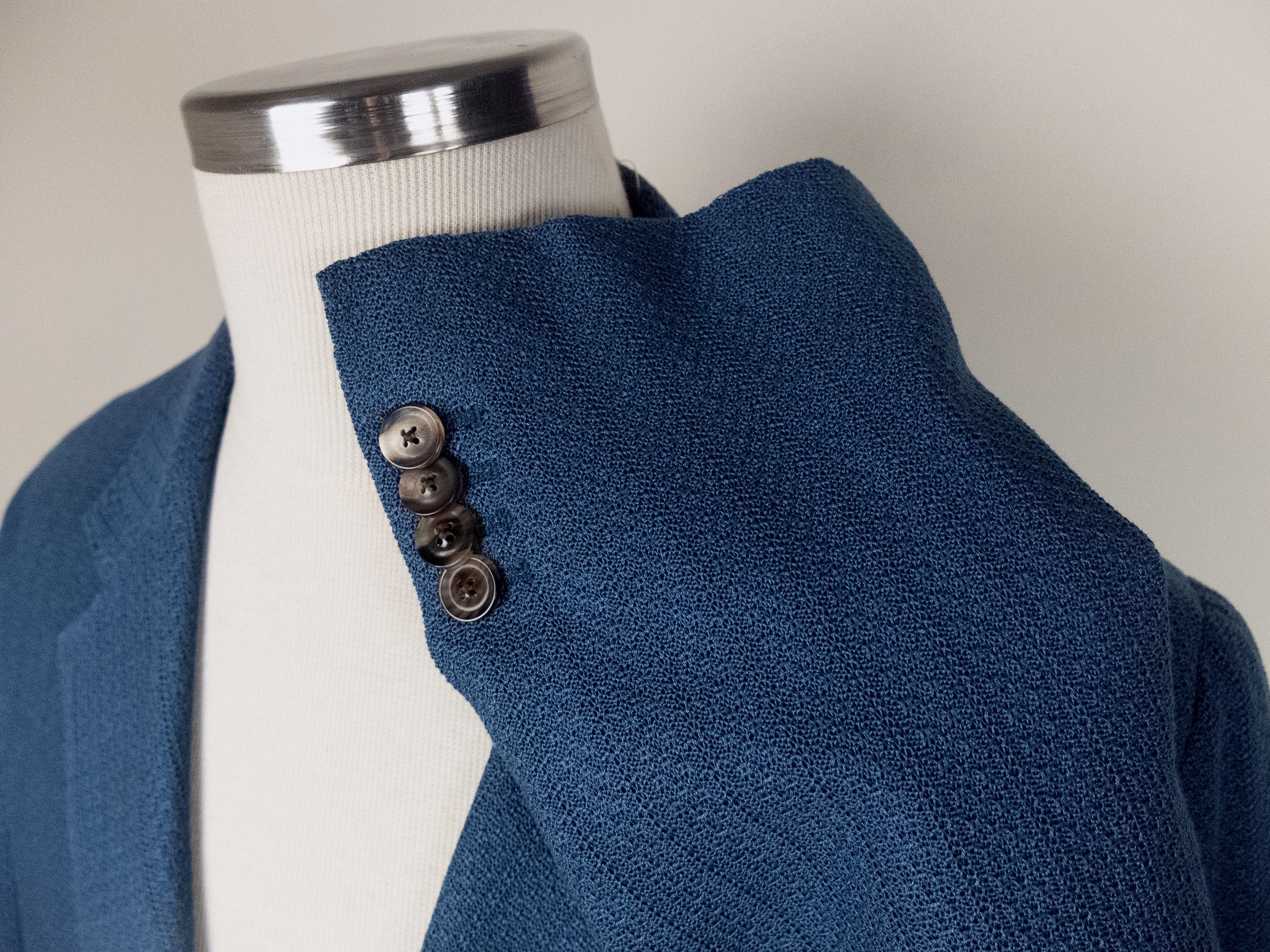 Lardini LARDINI blue knit effect cotton blazer jacket 44 54 Size 44R - 2 Thumbnail