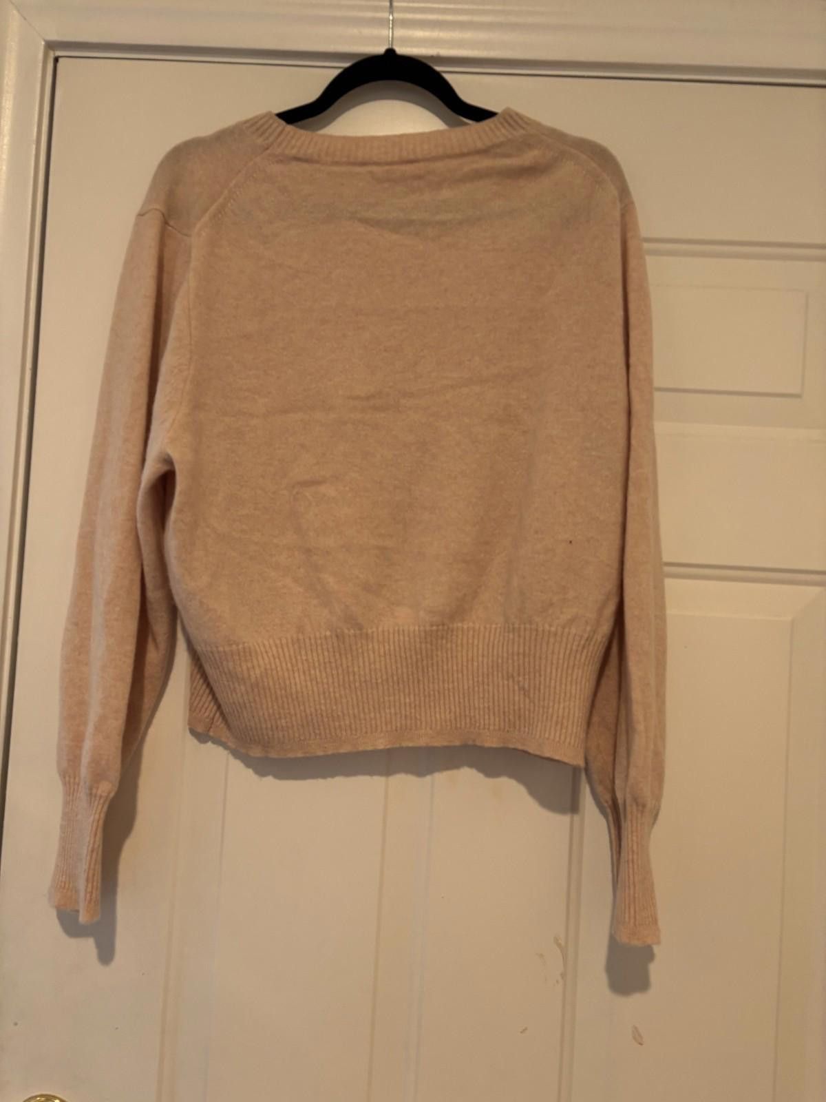J.Crew Womens sz L J Crew 100% cashmere salmon sweater #405 Size L / US 10 / IT 46 - 2 Thumbnail