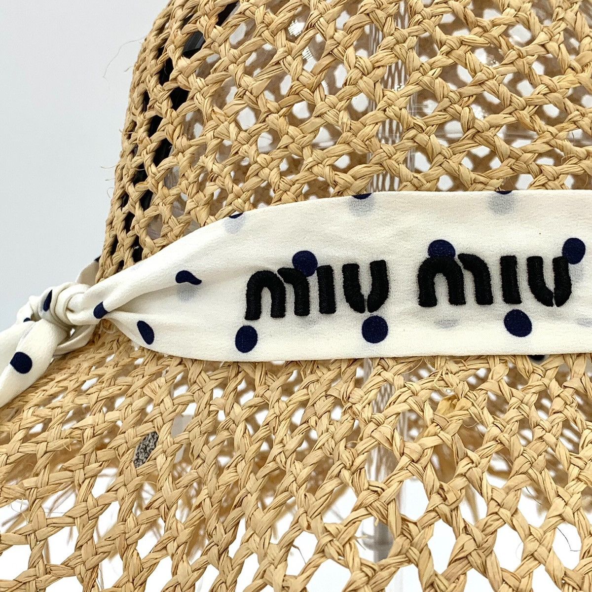 Miu Miu Miu Miu Raffia Ribbon Sun Hat Size ONE SIZE - 4 Thumbnail