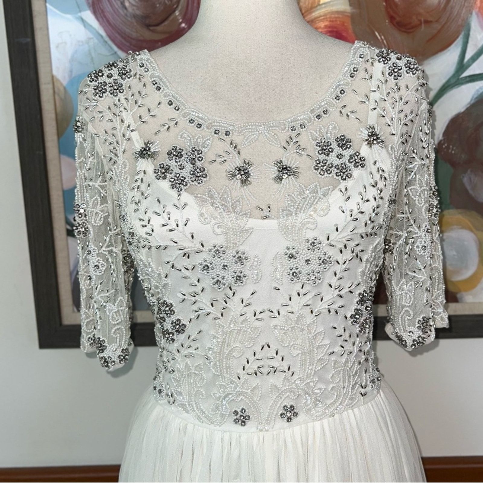 Other Stunning ModCloth Everlasting Romance Wedding Gown! Size L / US 10 / IT 46 - 3 Thumbnail