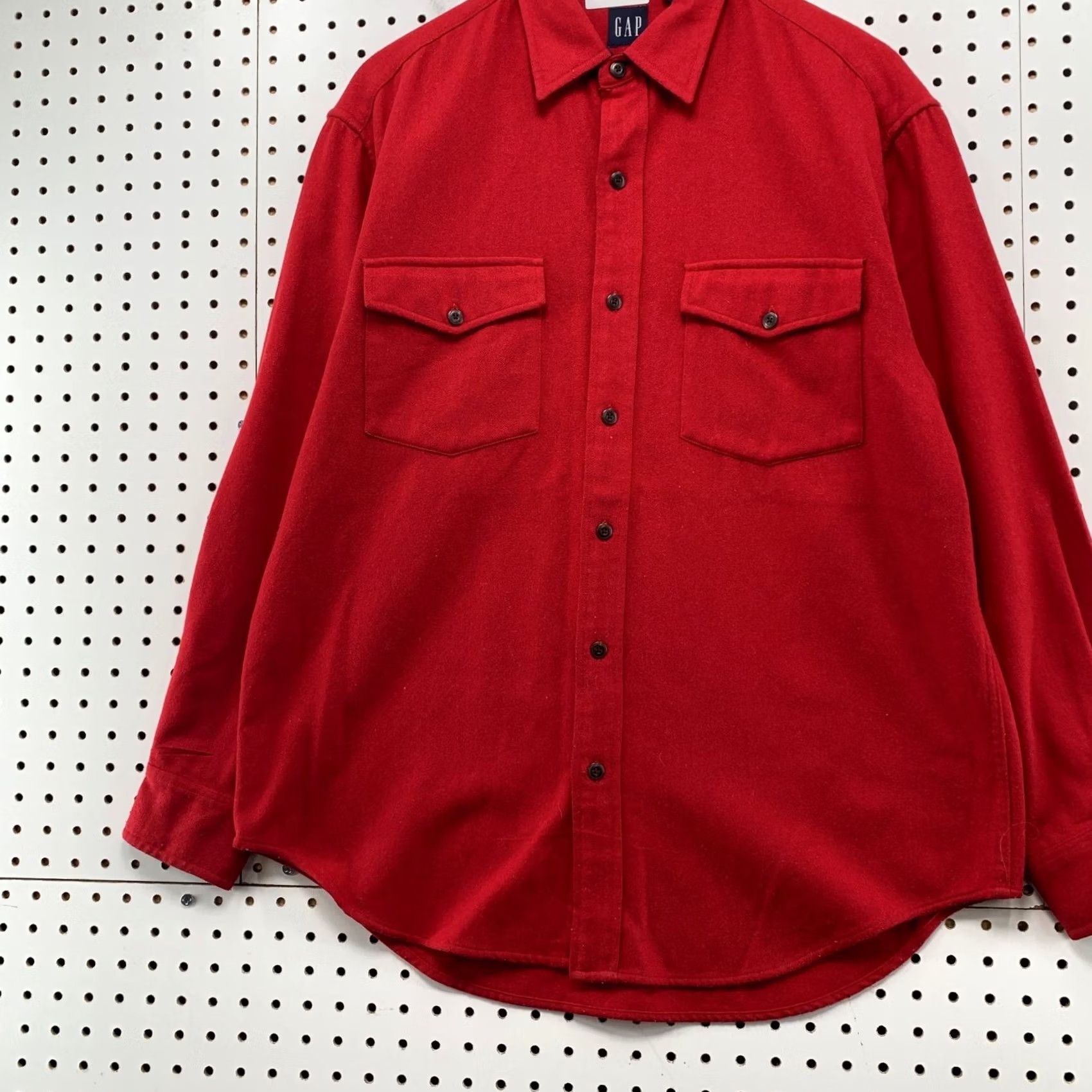 Gap VINTAGE GAP Wool Button Up Shirt Mens M Red Plaid 90s Long Sleeve Casual Button-Up Size US M / EU 48-50 / 2 - 5 Thumbnail