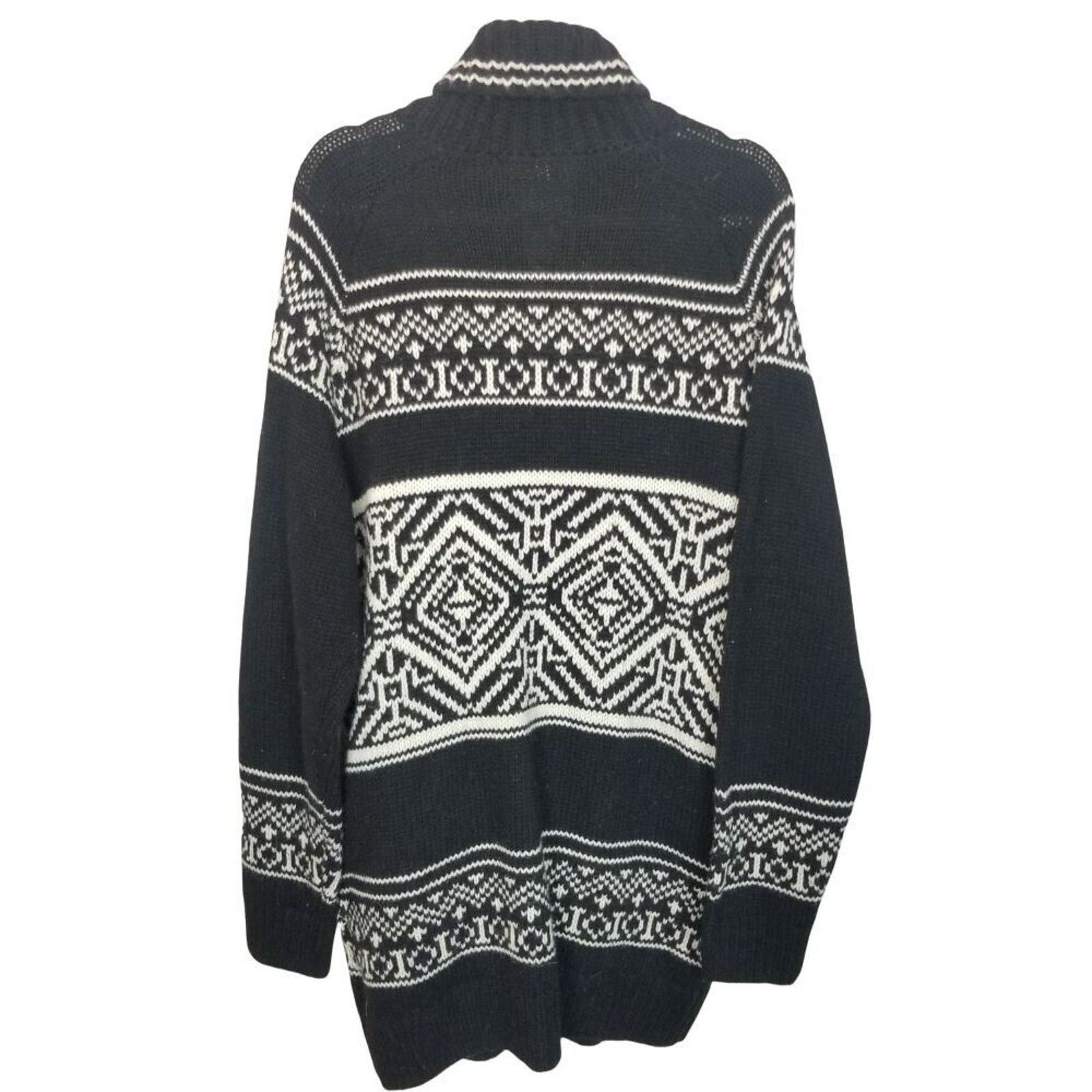 Zara Zara Mens Nordic Fair Isle Full Zip Sweater Cardigan Sz L Size US L / EU 52-54 / 3 - 8 Thumbnail