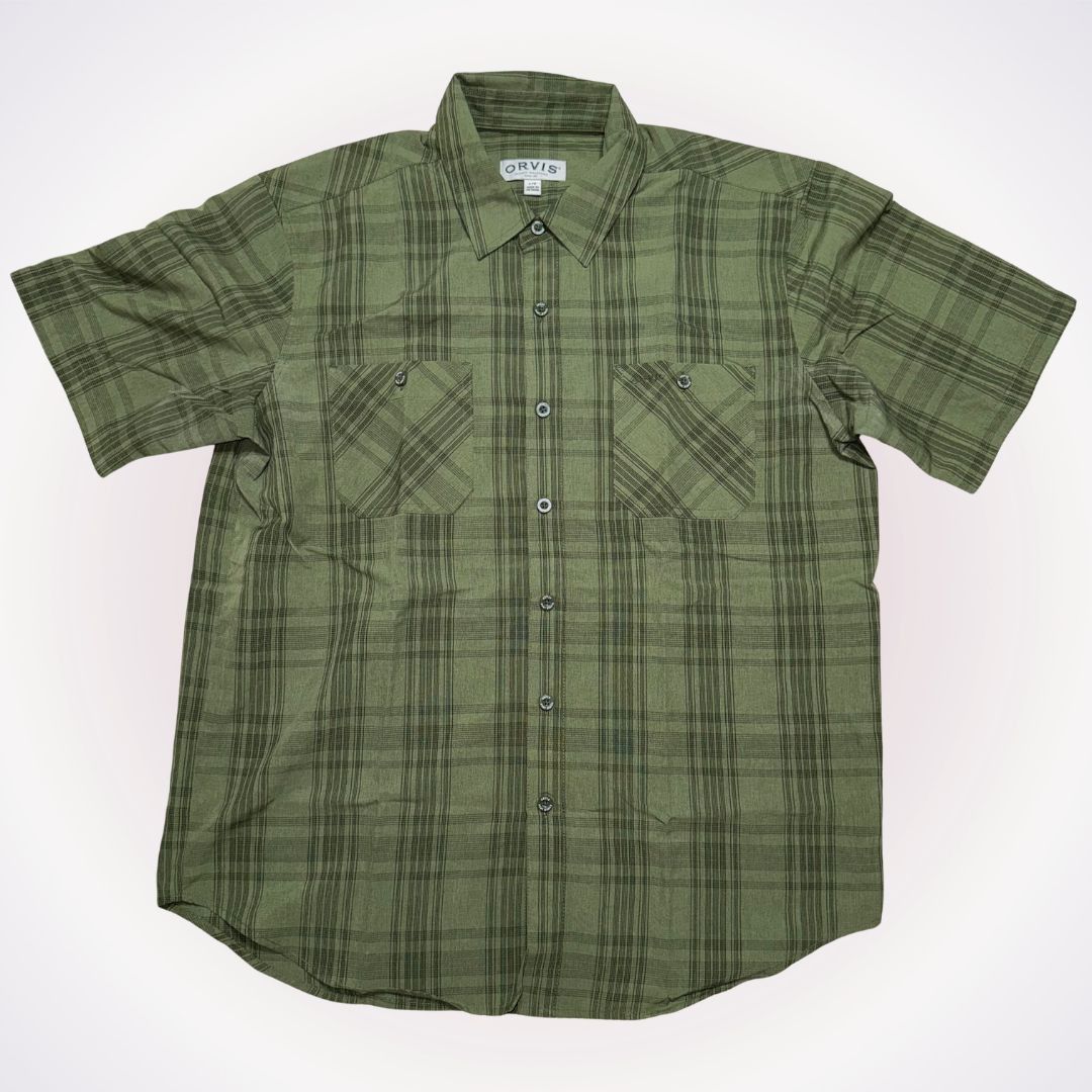 Orvis Orvis Green Plaid Short Sleeve Button Down | Sz L Size US L / EU 52-54 / 3 - 1 Thumbnail