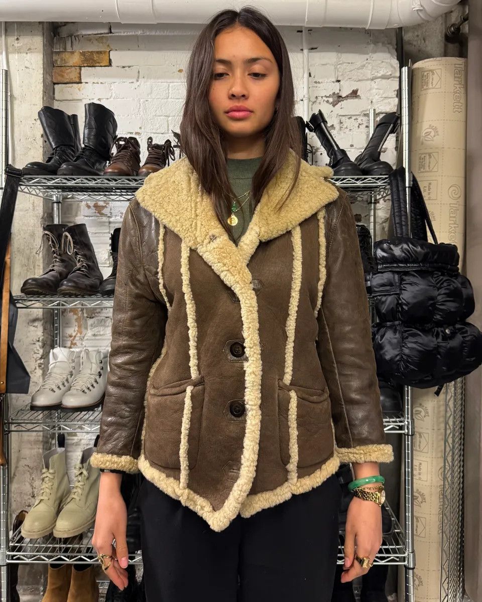 Dolce & Gabbana AW1994 Dolce & Gabbana Brown Shearling Leather Jacket Size US S / EU 44-46 / 1 - 1 Thumbnail