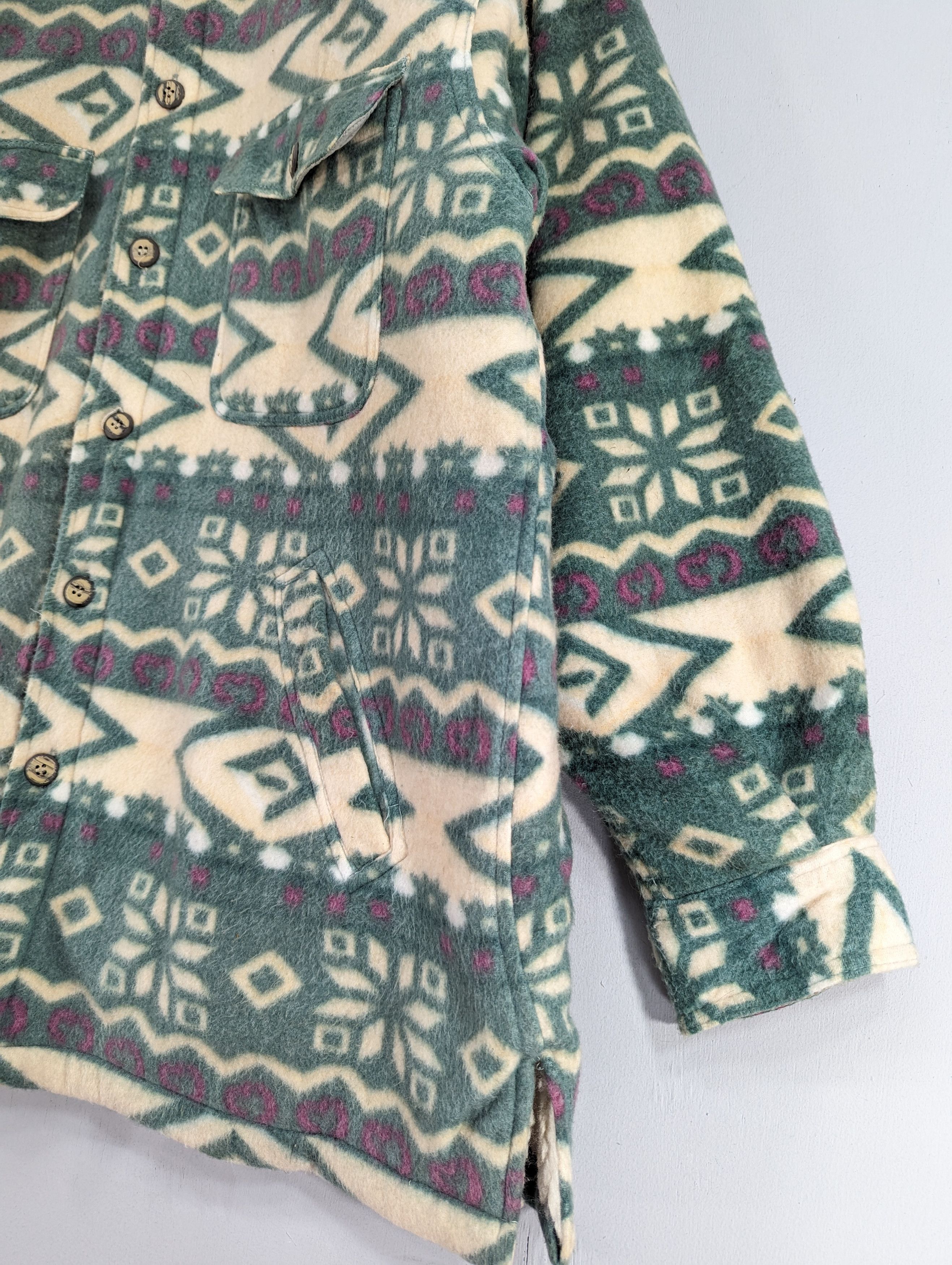 Japanese Brand Cles Des Ducs Boa Fleece Inner Button Ups Jacket Size US M / EU 48-50 / 2 - 5 Thumbnail