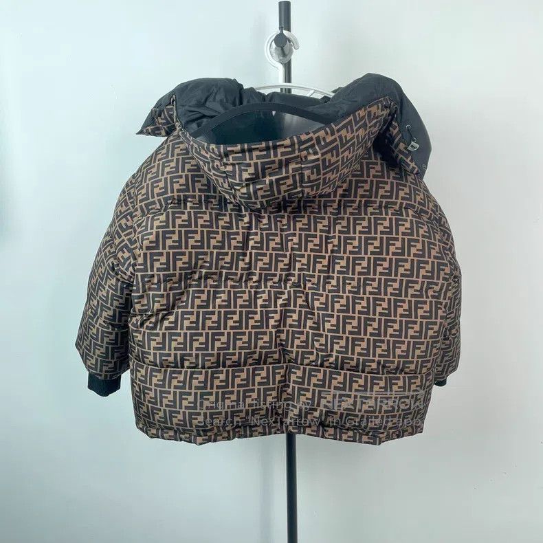 Fendi Fendi Brown Two-Faced Hooded Down Jacket Size S / US 4 / IT 40 - 2 Thumbnail