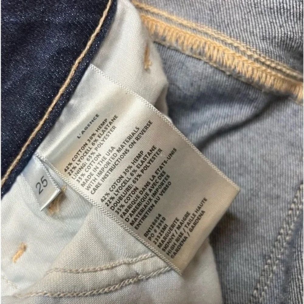 L'AGENCE L'Agence Jeans Womens High Rise Dark Wash Denim Skinny sz 2 Size 25" / US 0 / IT 36 - 5 Thumbnail