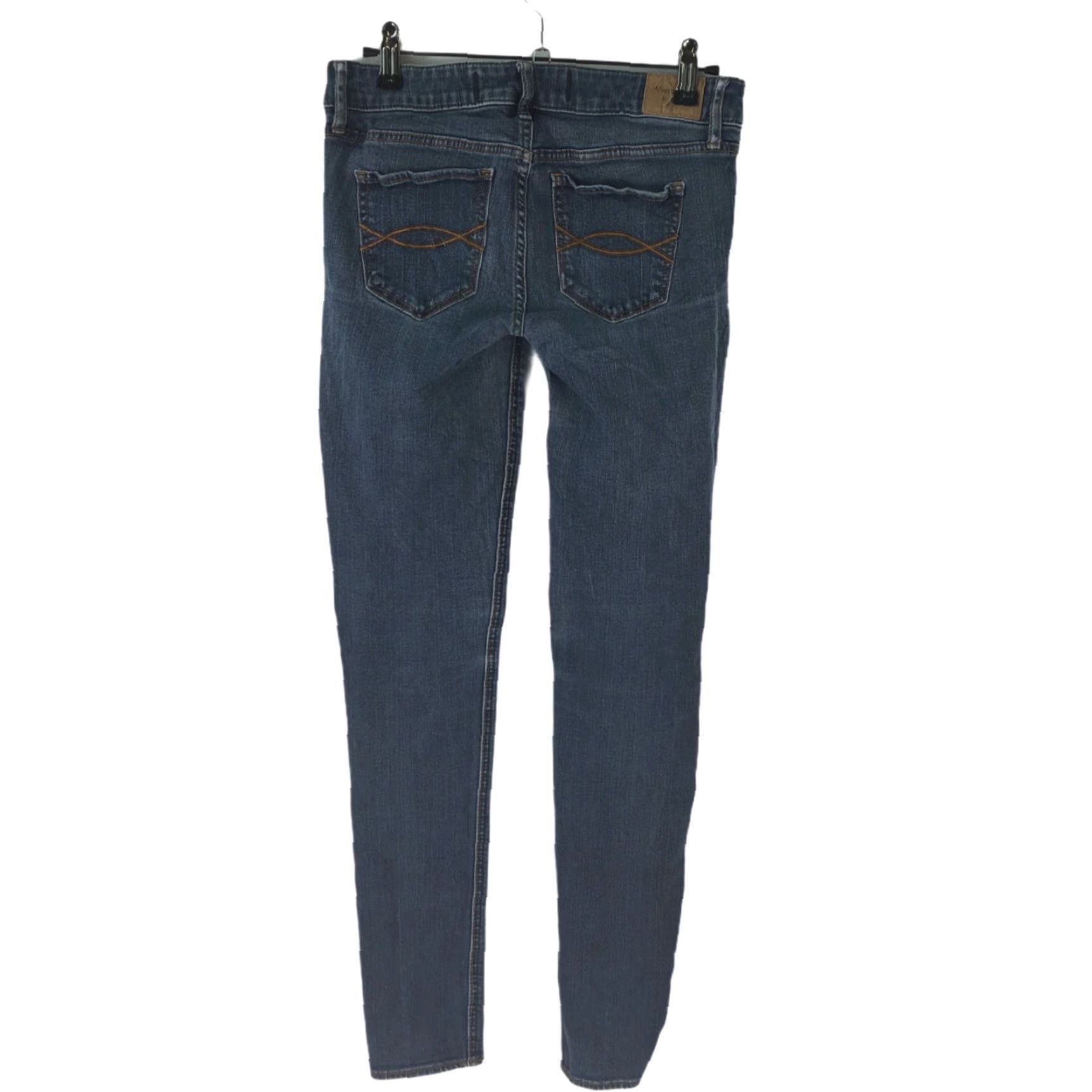 Abercrombie & Fitch Abercrombie & Fitch Womens Dark Wash Skinny Blue Jeans Size 22 x 29 Regular 4R - 5-Pocket Denim Jeans Blue Womens Size 28" / US 6 / IT 42 - 4 Thumbnail
