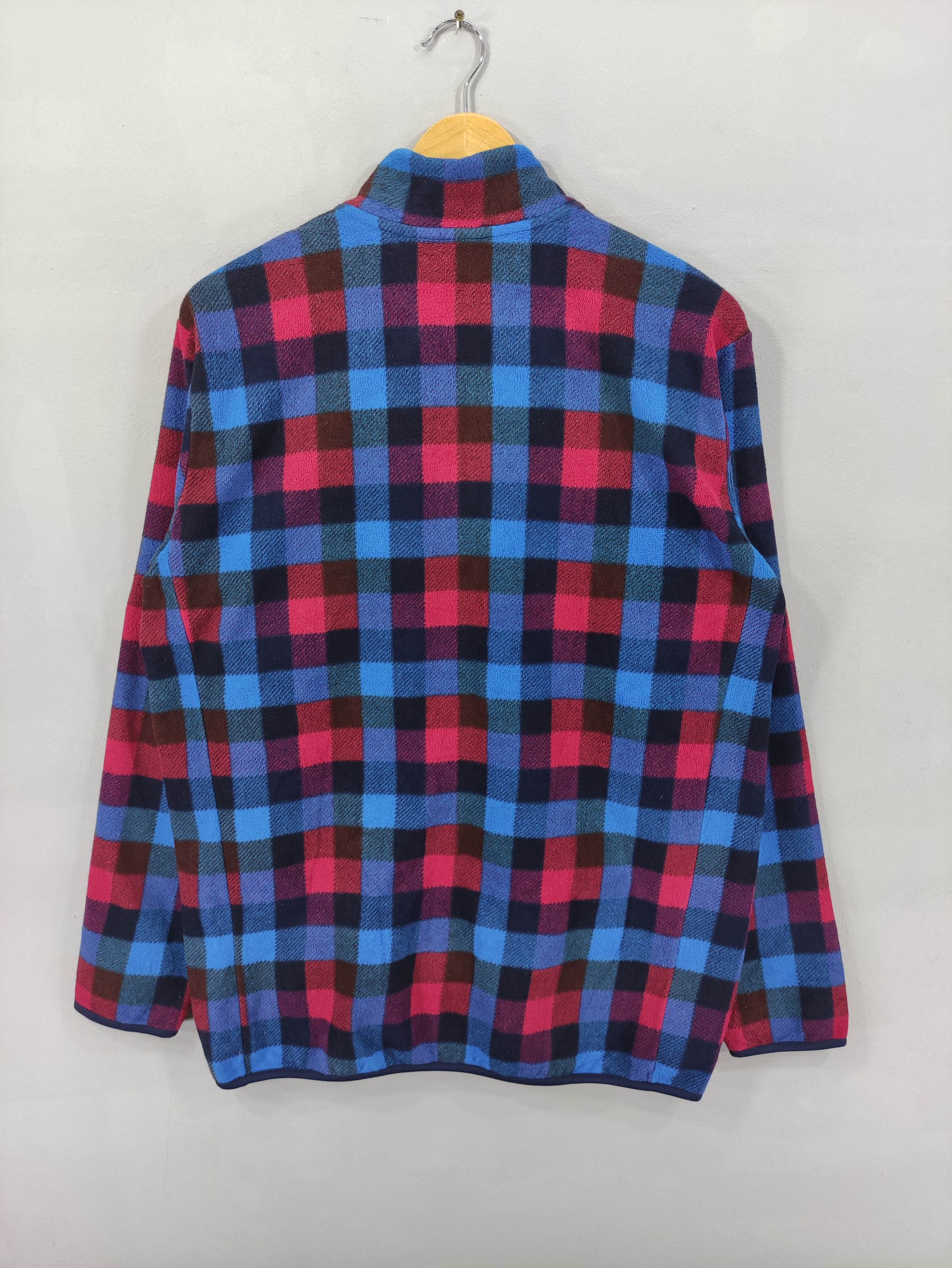 Uniqlo Vintage Uniqlo Fleece Checked Jacket Zipper Size US L / EU 52-54 / 3 - 10 Thumbnail