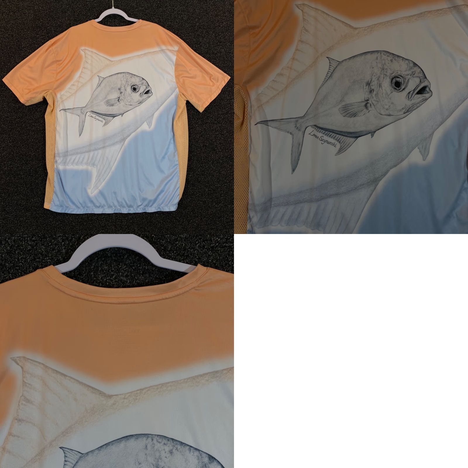 Vintage Reel Legends Shirt Mens 2XL White Orange Fishing Tee Fish Short Sleeve Reel-Tec Size US XXL / EU 58 / 5 - 8 Thumbnail