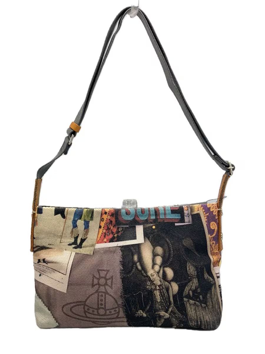 Vivienne Westwood Orb Collage Print Canvas Shoulder Bag Size ONE SIZE - 1 Thumbnail