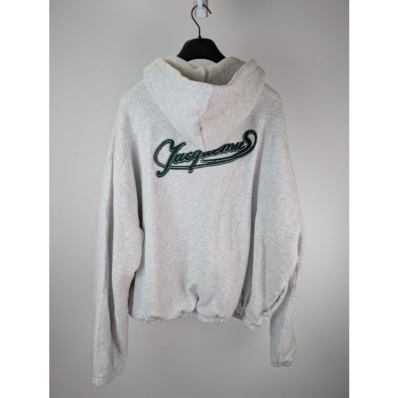 Jacquemus o1rshd1 Oversized Zip-Up Torneo Hoodie in Athletic Club Grey Size US XL / EU 56 / 4 - 18 Thumbnail