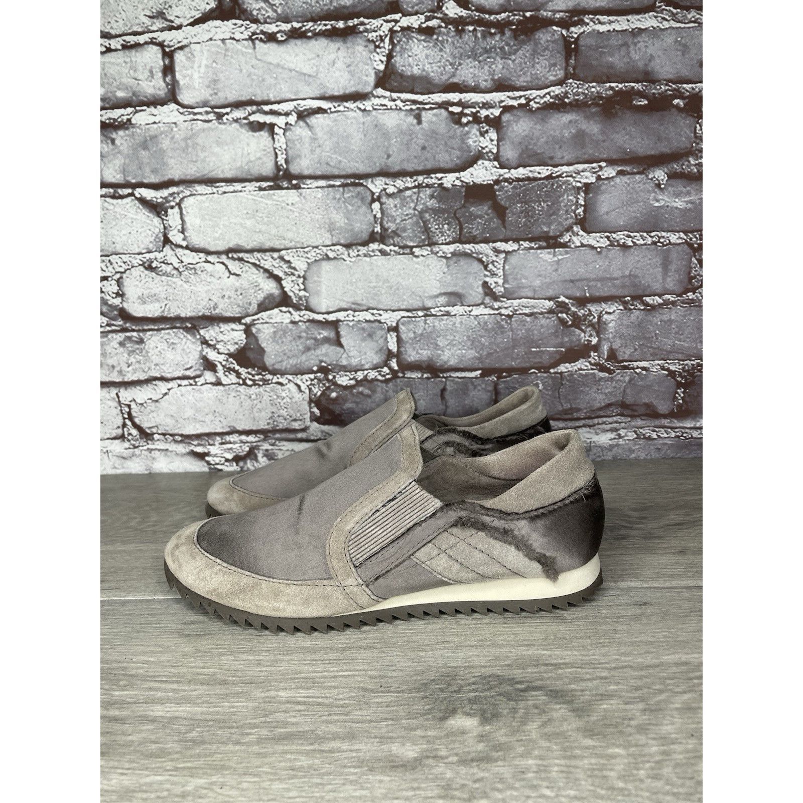 Pedro Garcia Pedro Garcia Silver Satin Gray Suede Lace Up Sneakers Women Size US 6.5 / IT 36.5 - 18 Thumbnail
