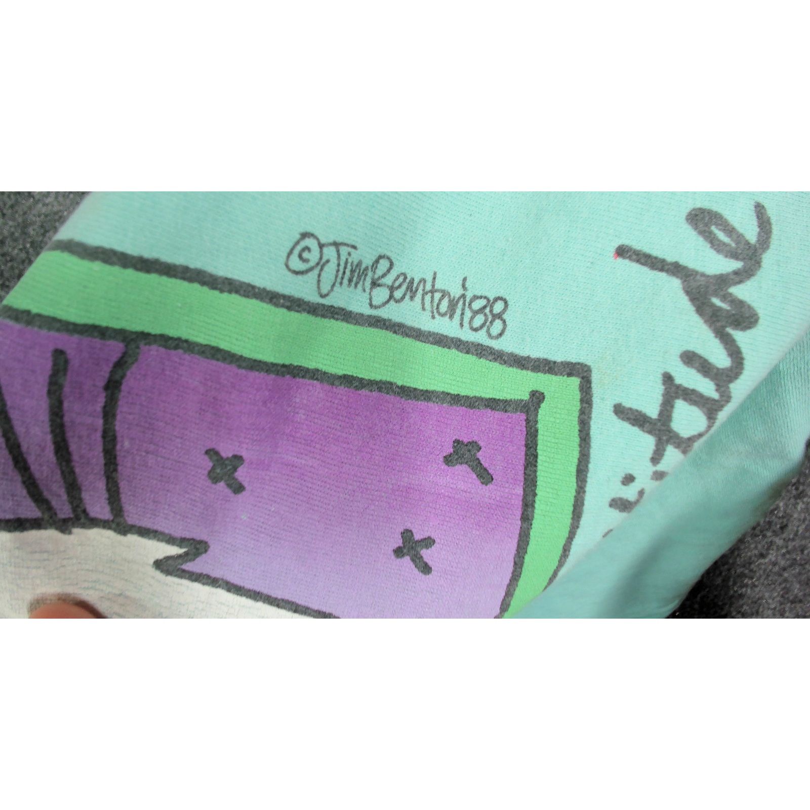 Vintage Vintage 1988 Jim Benton Single Stitch "Attitude Cat" Tee Size L / US 10 / IT 46 - 13 Thumbnail