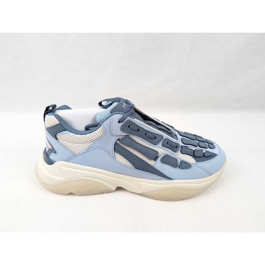 Amiri o1rshd1 Bone Runner Low-Top Sneakers in Baby Blue Size US 12 / EU 45 - 1 Thumbnail