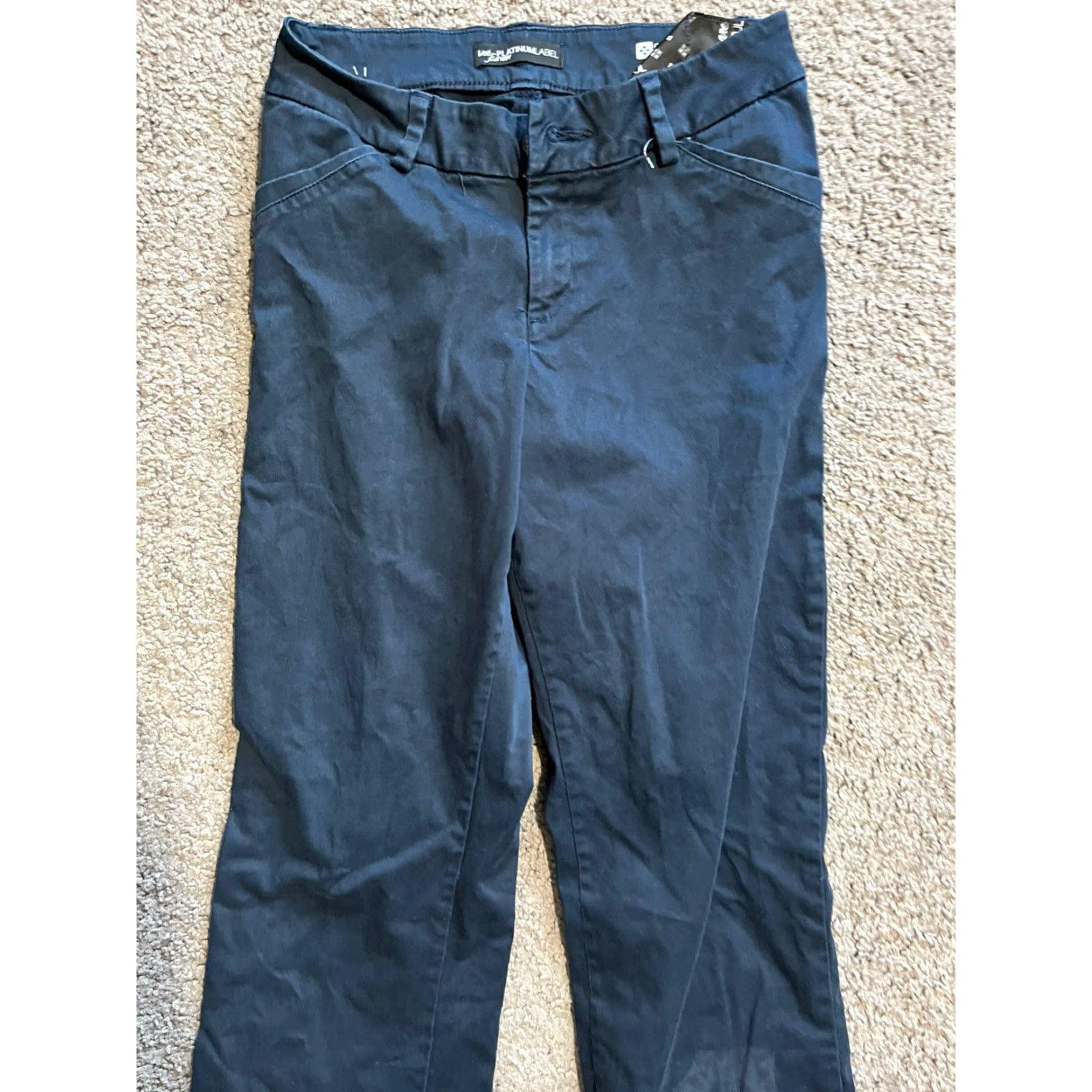 Lee Lee Platinum Curvy Fit Womens Trousers Pants Sz 8 Med Straight Leg Navy Blue Size 30" / US 8 / IT 44 - 2 Thumbnail