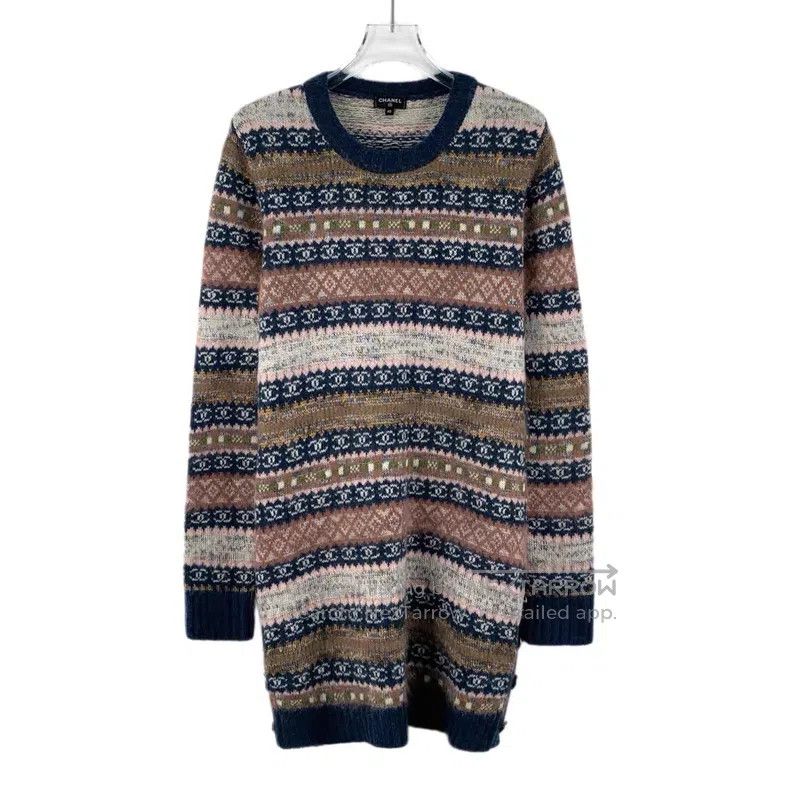Chanel Chanel Roman series colour-blocked striped logo inlaid cas Size S / US 4 / IT 40 - 1 Thumbnail