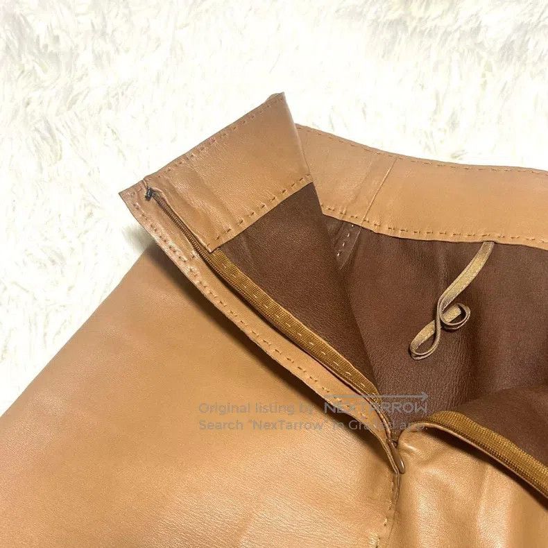 Hermes Hermes Leather Sheepskin Skirt Size 27" / US 4 / IT 40 - 5 Thumbnail