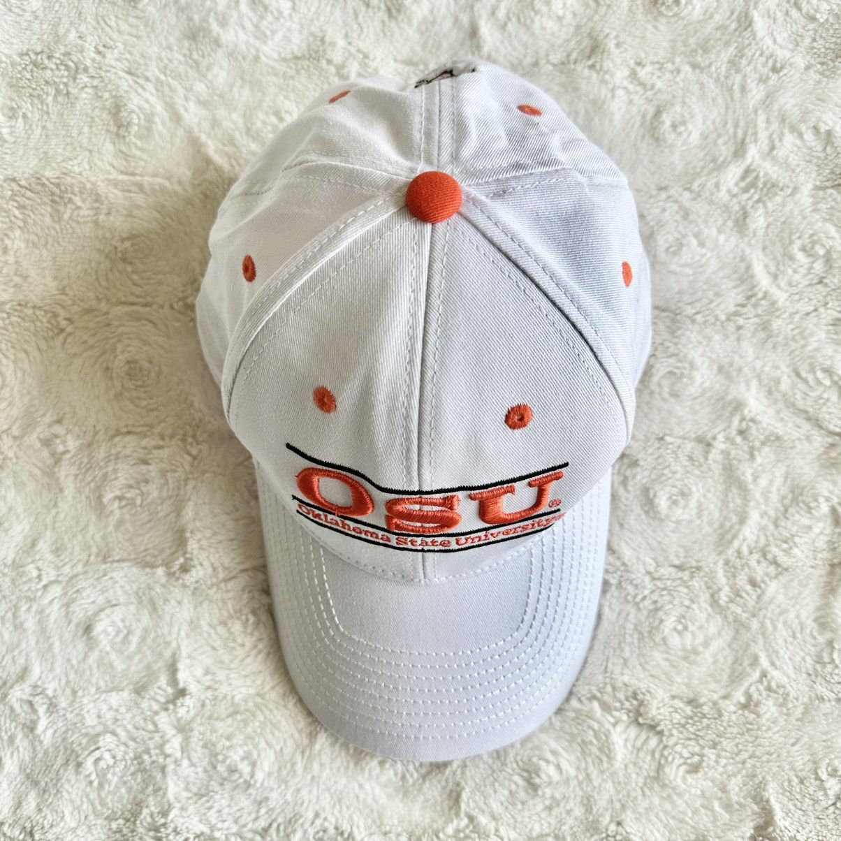 The Game Oklahoma State Hat Cap Adult OSFM White Game Bar OSU Cowboys Size ONE SIZE - 3 Thumbnail