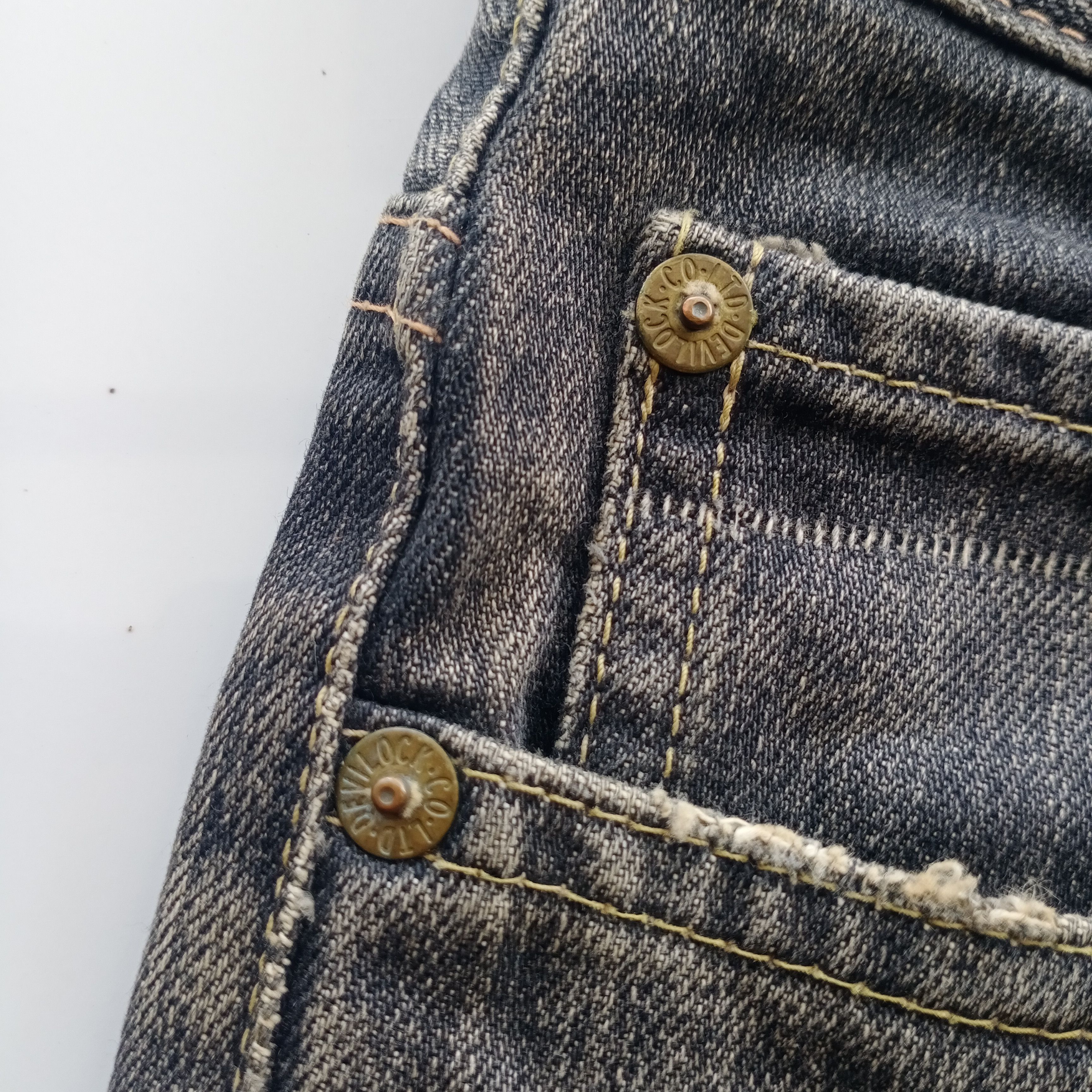 Devilock Devilock Hardcore Disstressed Jeans Japan Denim Size US 31 - 8 Thumbnail