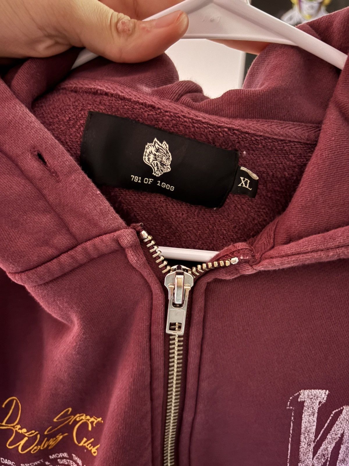 Darc Sport Darc Sport Maroon Hoodie Size US XL / EU 56 / 4 - 2 Thumbnail