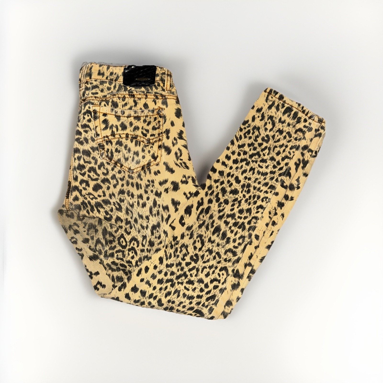 Vintage Dollhouse Leopard Print Jeans Brown Size 9 32x32 Size 32" / US 10 / IT 46 - 1 Thumbnail