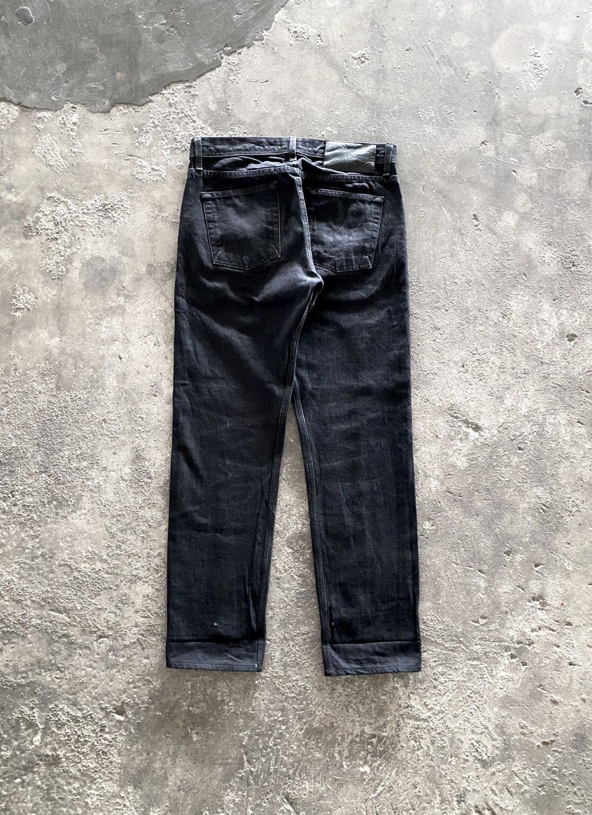 Naked & Famous Naked & famous weird guy solid black selvedge Size US 31 - 3 Thumbnail