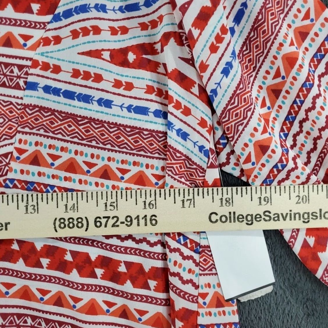 Vintage COLLECTIVE CONCEPTS Women's Blouse Shirt Tunic Red V-Neck Crochet Sheer Bohemian Tunic Long Sleeve Dolman Sleeve XS? No size given; S is size. Size S / US 4 / IT 40 - 4 Thumbnail