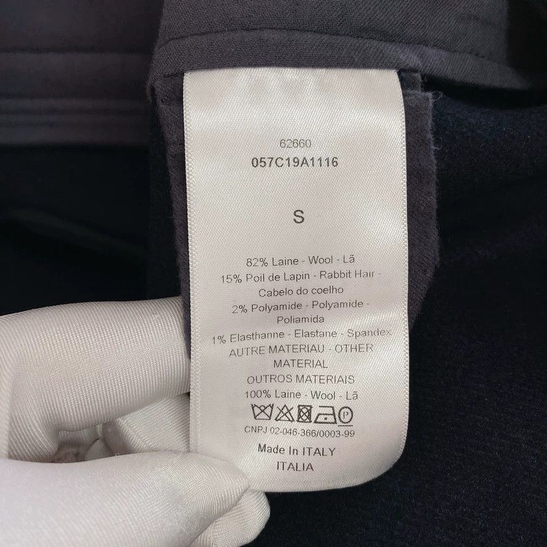 Dior Dior Dark blue wool cloak coat Size S / US 4 / IT 40 - 6 Thumbnail