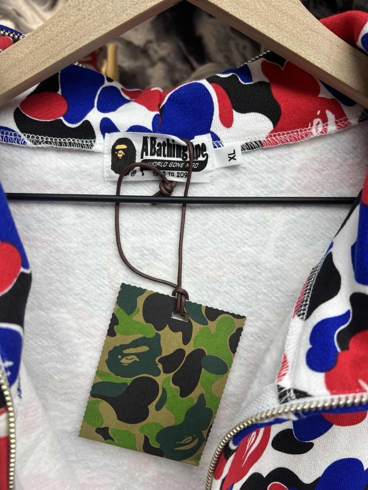 Bape Bape Shark London Camo Fullzip Hoodie Size US XL / EU 56 / 4 - 9 Thumbnail