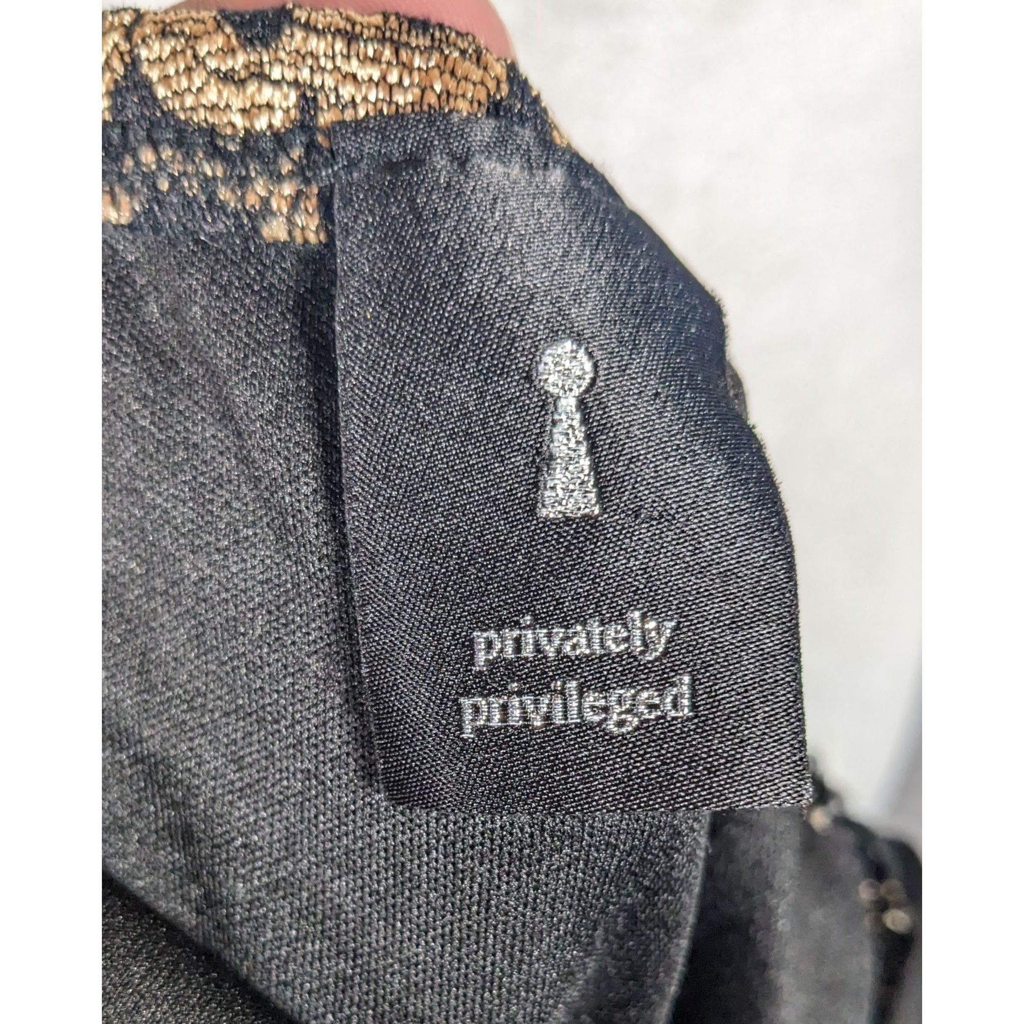 Other Privy Privately Privileged Black And Gold Floral Open Back B Size M / US 6-8 / IT 42-44 - 4 Thumbnail