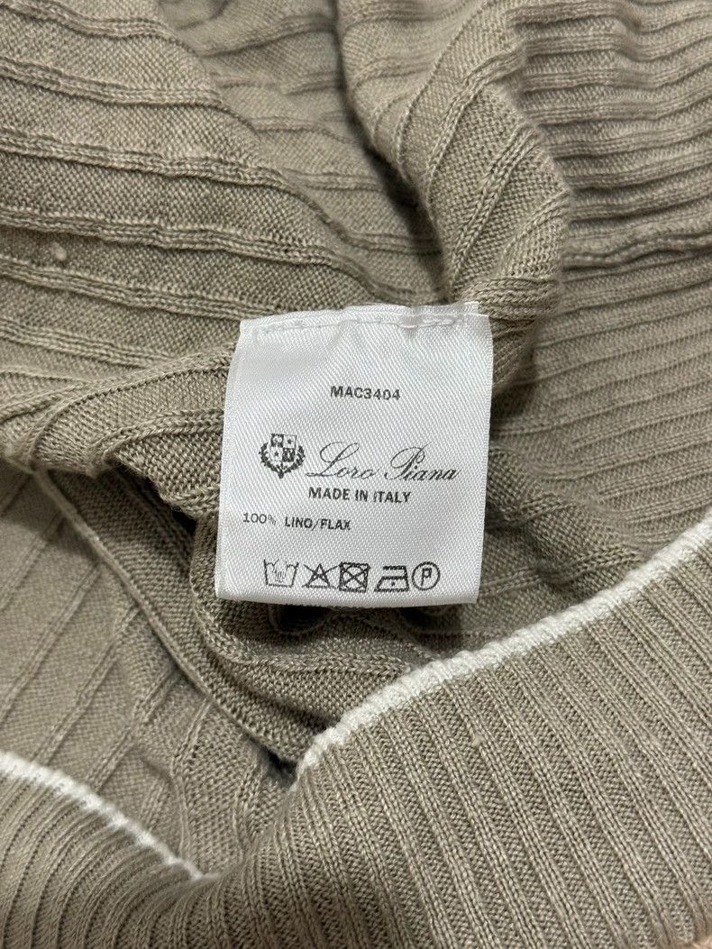 Loro Piana LORO PIANA Flax short-sleeved polo shirt Size US XL / EU 56 / 4 - 5 Thumbnail