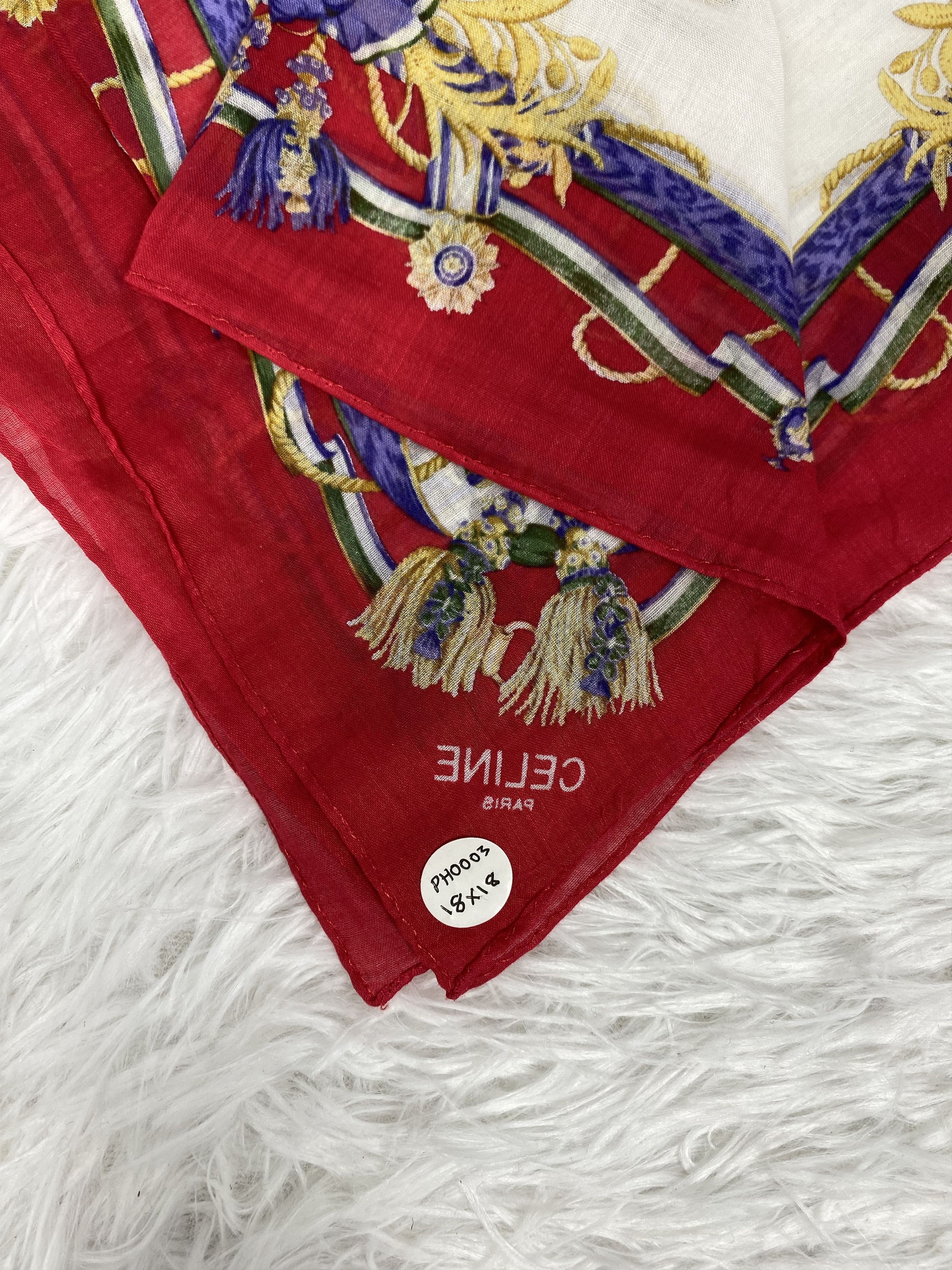Celine × Vintage Vintage Celine Handkerchief PH0003 Size ONE SIZE - 2 Thumbnail