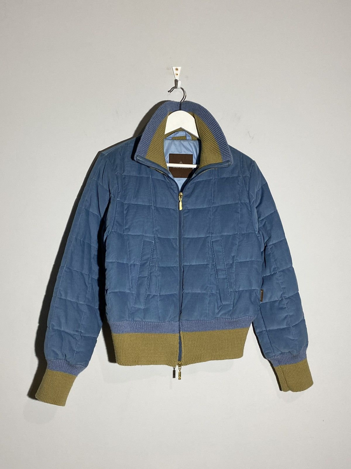 Moncler Vintage Moncler Down Puffer Corduroy Bomber Jacket Size S / US 4 / IT 40 - 1 Thumbnail