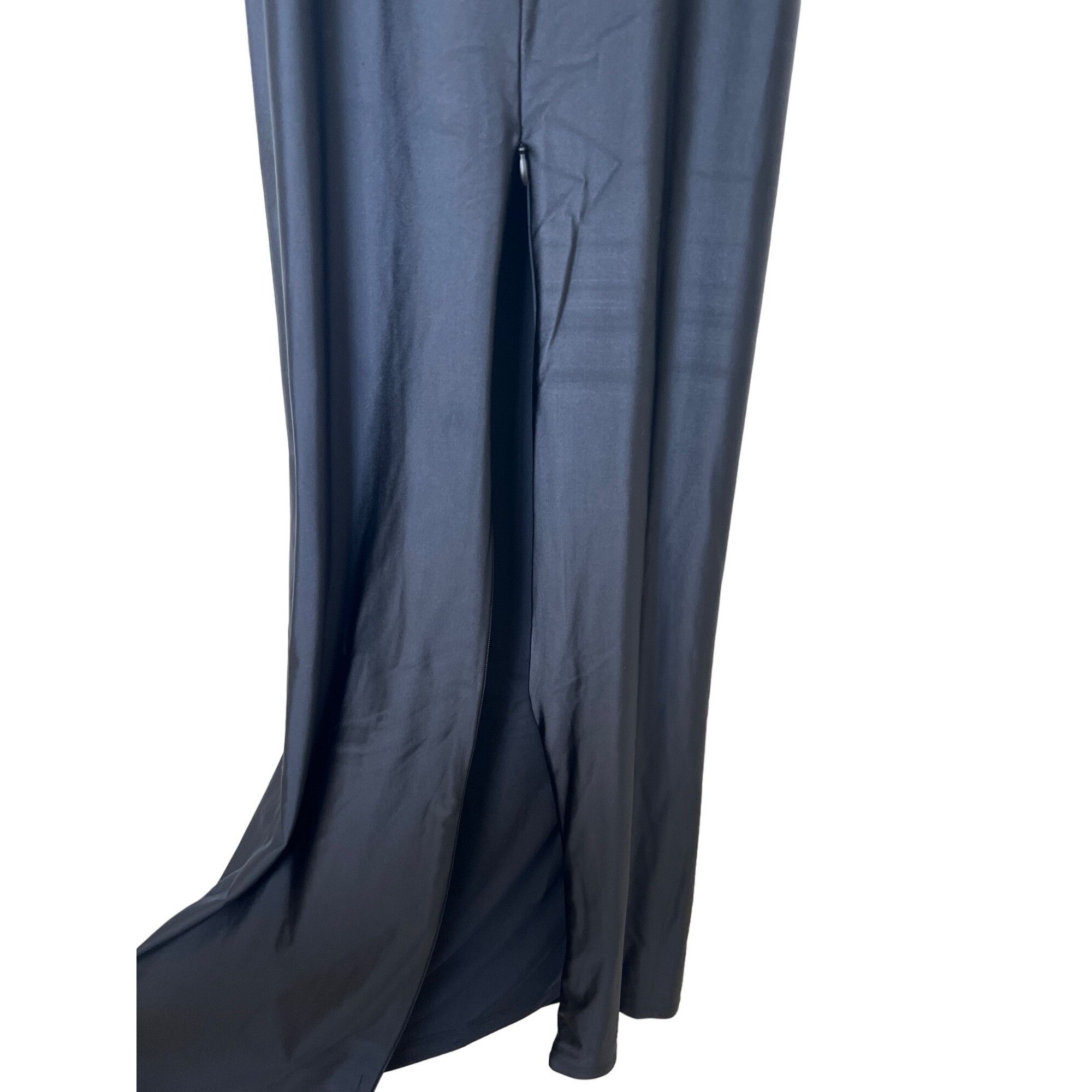 Good American Good American Black Satin Square Neck Slip Dress Size M / US 6-8 / IT 42-44 - 7 Thumbnail