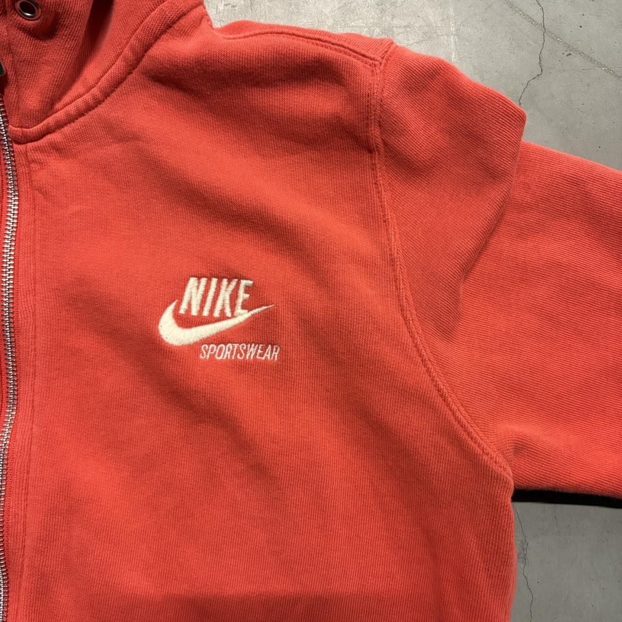 Nike × Vintage Crazy Vintage Y2K/2000s Nike Red Peachy Nike ZipUp Hoodie! Size US XL / EU 56 / 4 - 2 Thumbnail