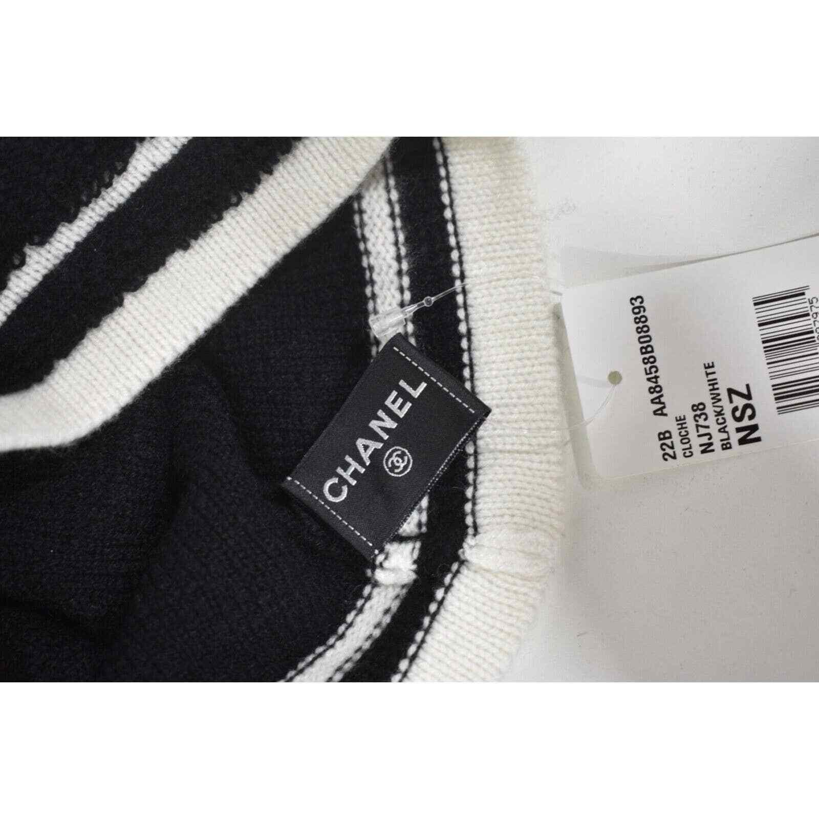 Chanel Chanel 22B Cashmere CC Logo Quilted Beanie Winter Hat Cloche Size ONE SIZE - 6 Thumbnail