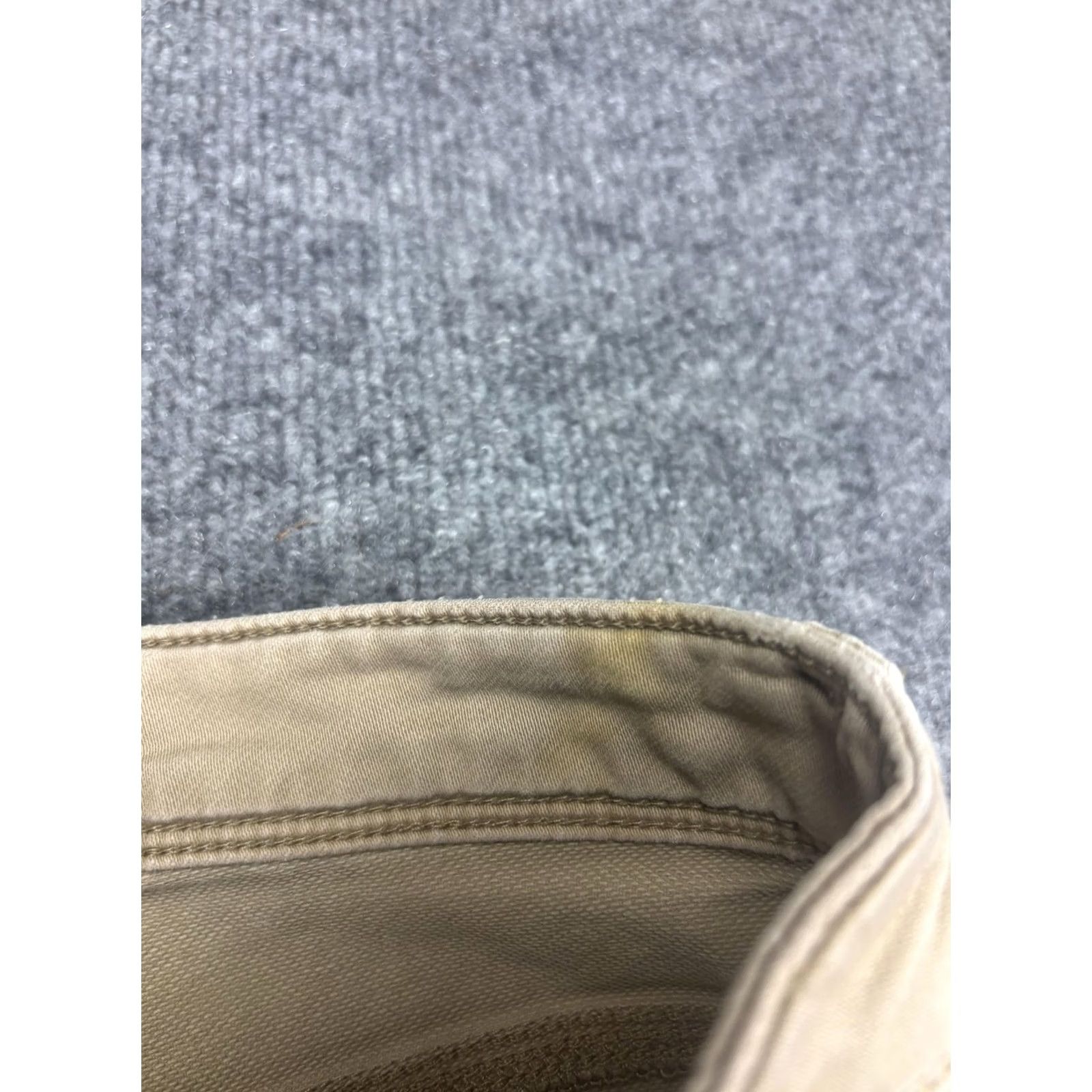 Vintage DU/ER Pants Mens 33x32 Beige Slim Fit Stretch Chino 5 Pocket Casual Tapered Leg Size US 33 - 7 Thumbnail