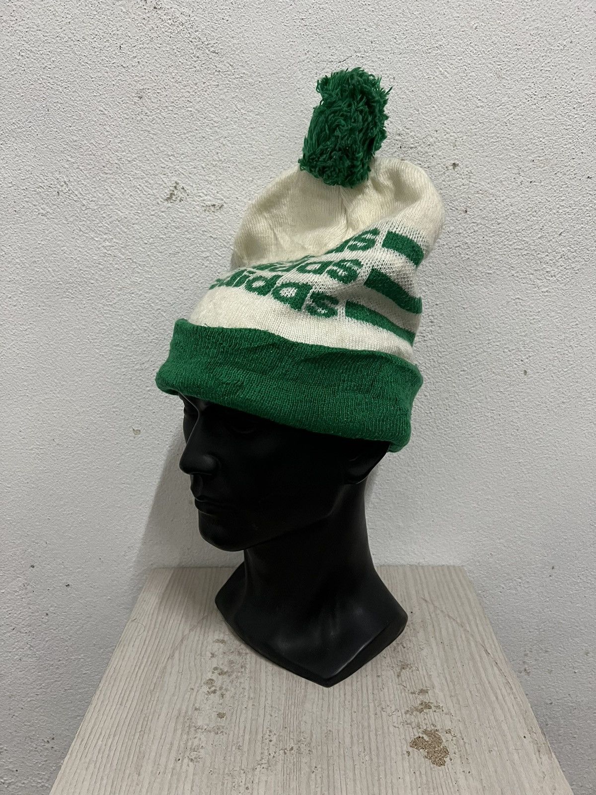 Adidas × Vintage Vintage Adidas Spell Out Beanie Hat Size ONE SIZE - 3 Thumbnail