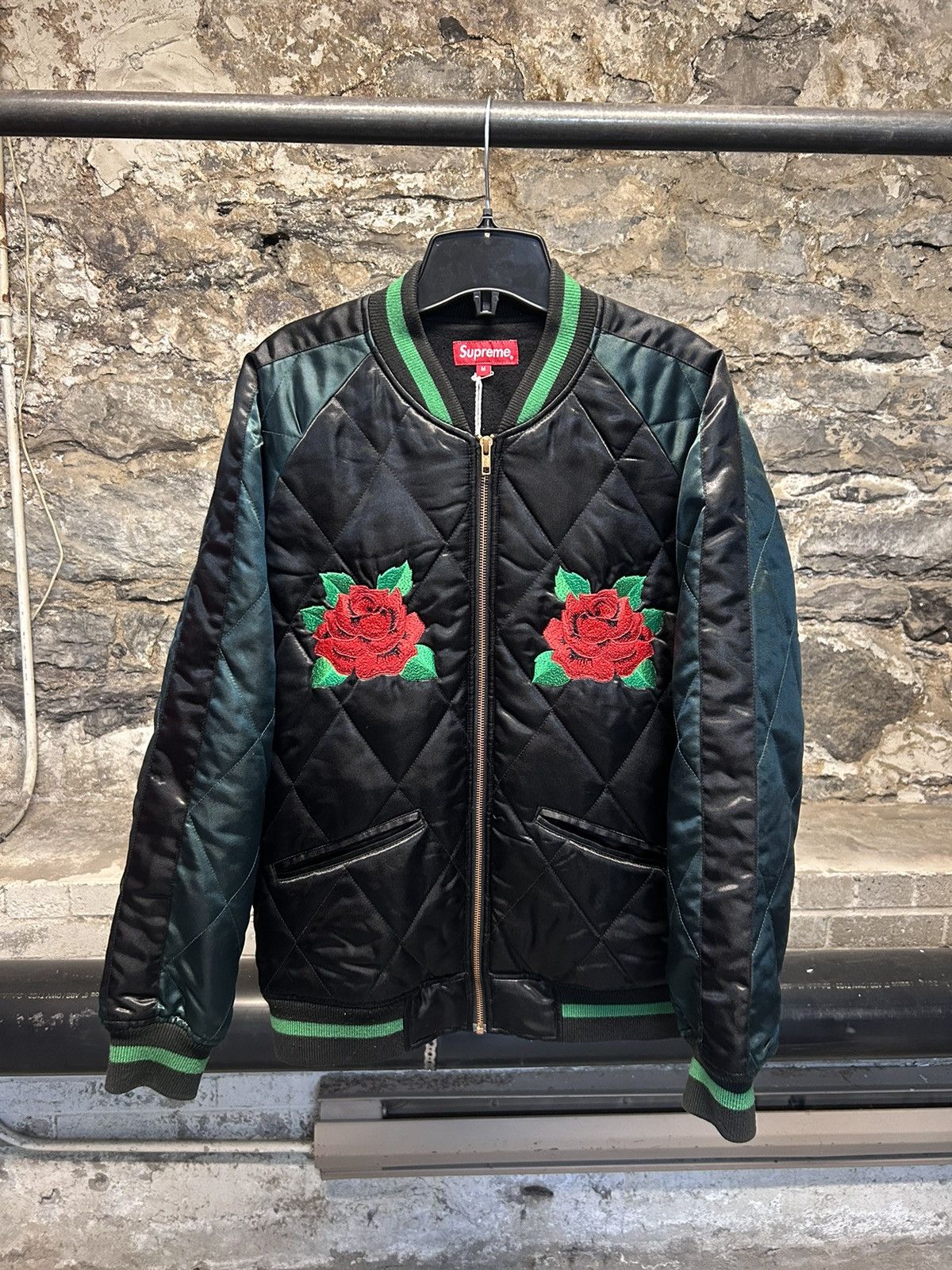 Supreme Supreme FW2013 Satin Quilted Roses bomber jacket | Grailed