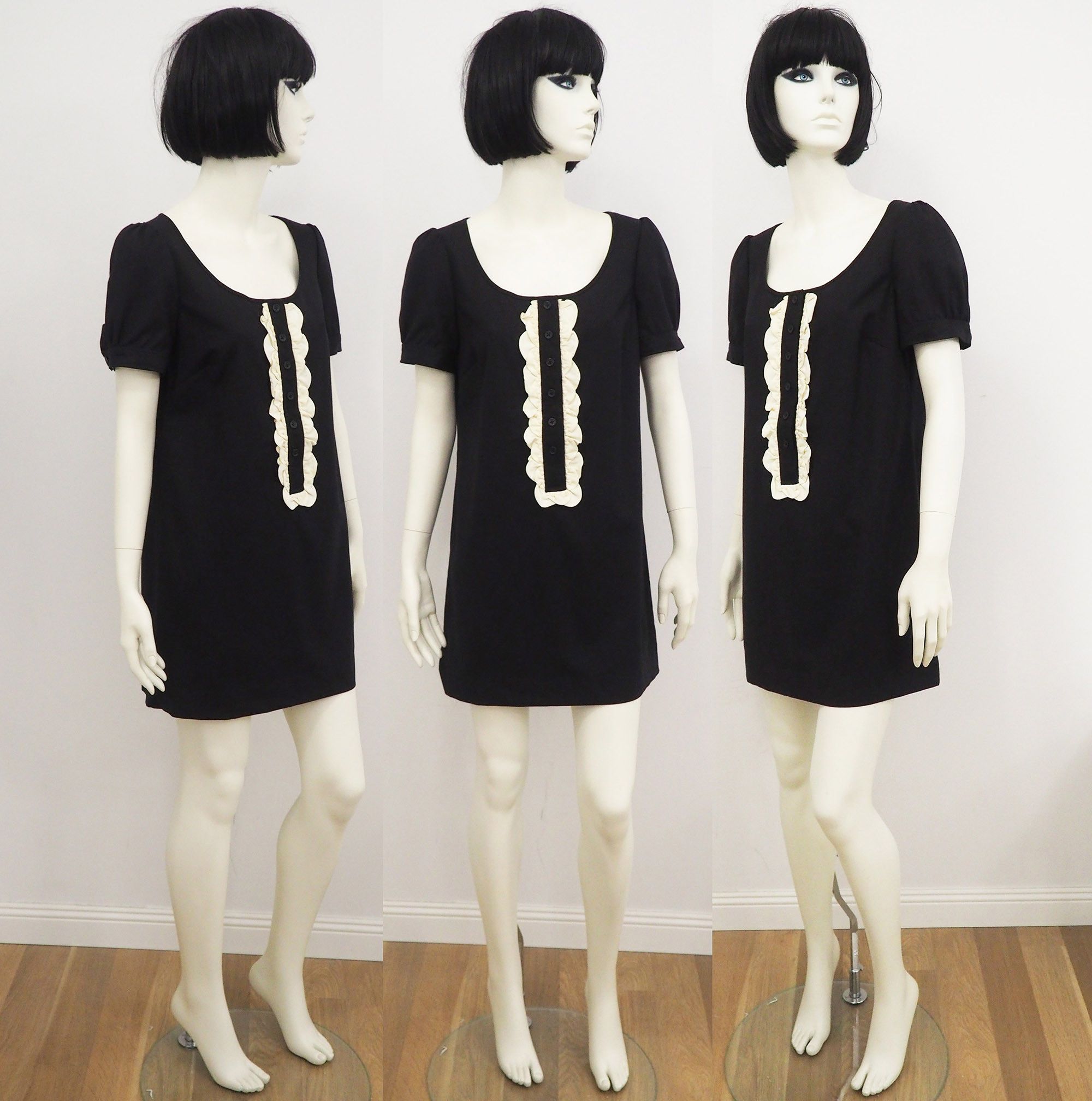 Juicy Couture Juicy Couture vintage wool silk black mini dress size S Size S / US 4 / IT 40 - 4 Thumbnail