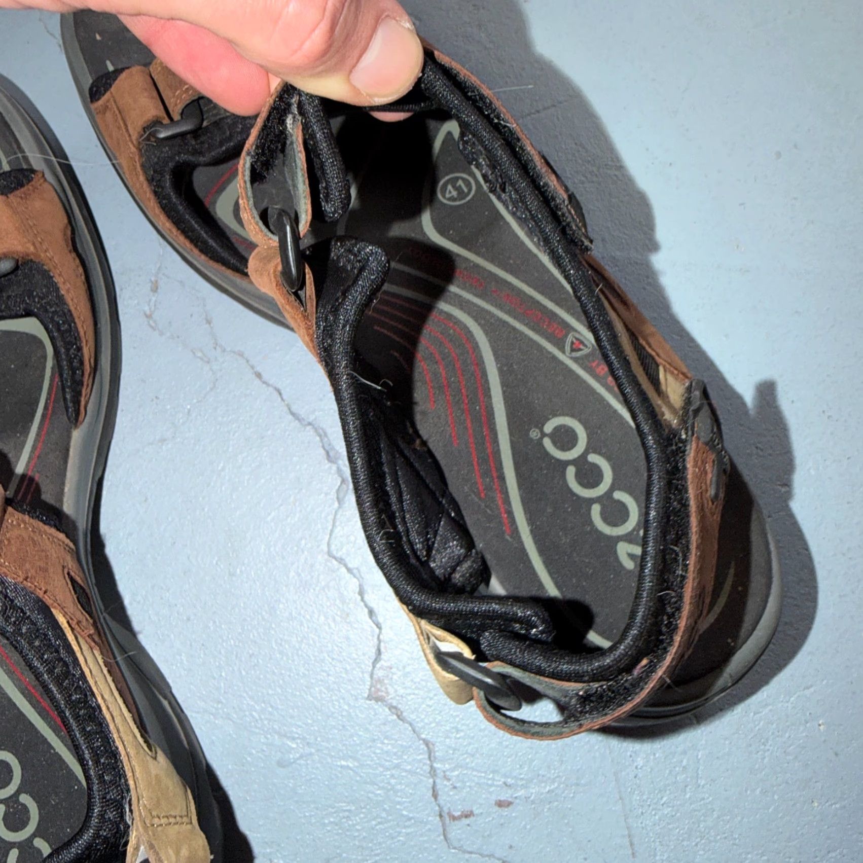 Ecco ECCO Off Road Receptor 2 Strap Sandal Men 41 Black Tan Size ONE SIZE - 7 Thumbnail