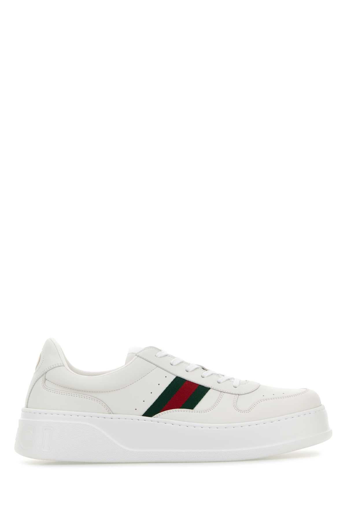 Gucci White Leather Sneakers Size US 11 / EU 44 - 1 Thumbnail