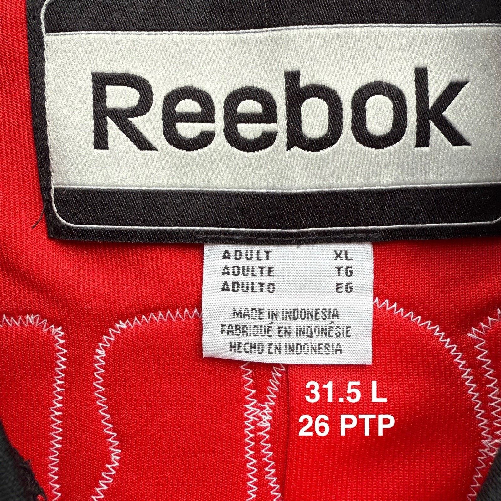 Reebok World of Warcraft Hockey Jersey XL Red Black Diablo Horn Size US XL / EU 56 / 4 - 6 Thumbnail