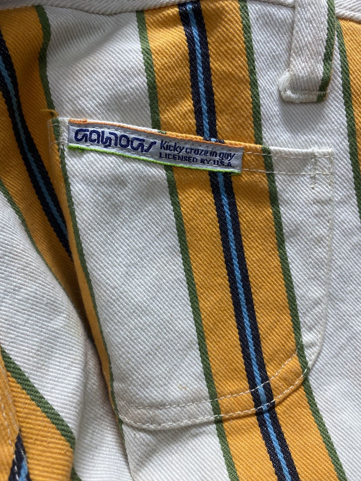 Japanese Brand × Vintage Vintage GAYTOGS Flare Leg Stripes Kicky Craze in Gay Size US 28 / EU 44 - 18 Thumbnail