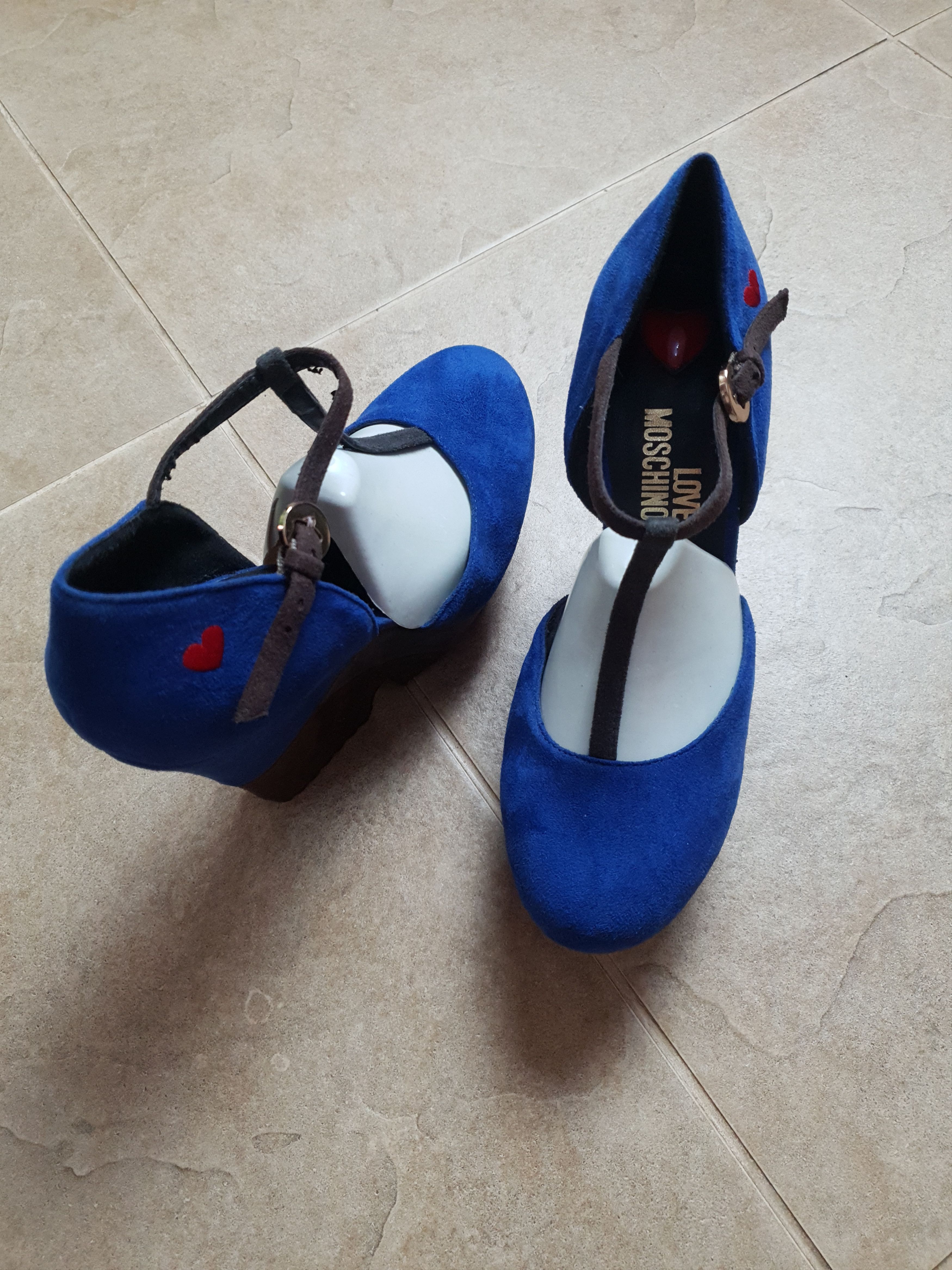 Moschino women's shoes Love Moschino blue platform shoes, size 38 Size US 7 / IT 37 - 15 Thumbnail