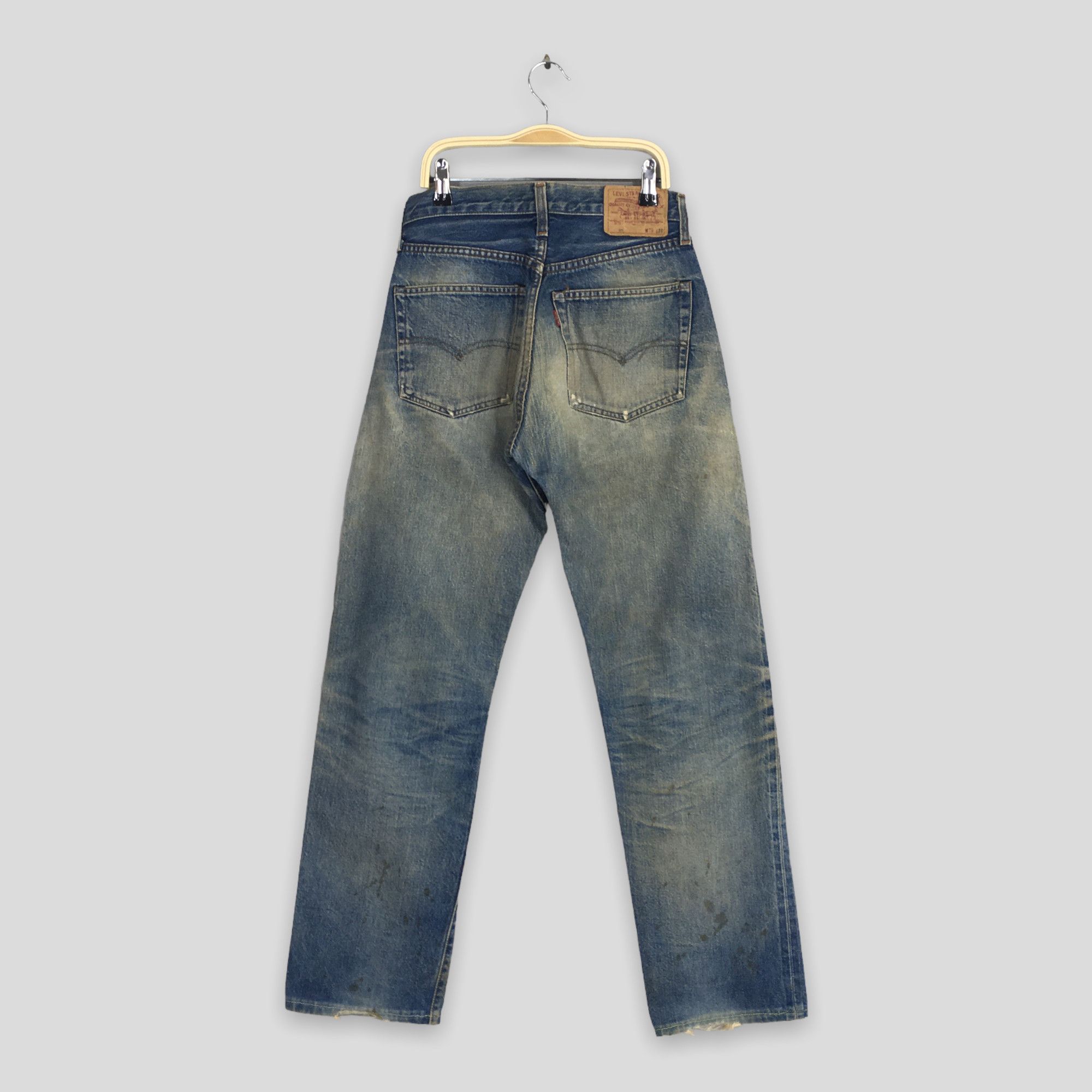 Levi's Size 27x30 Vintage Levi's 501 Big E Redline Blue Jeans S1915 Size 27" / US 4 / IT 40 - 9 Thumbnail