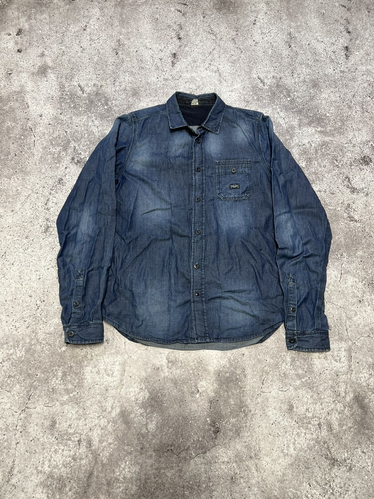Diesel Vintage Diesel Denim Shirt Avant-Garde Western RRL Style Size US L / EU 52-54 / 3 - 3 Thumbnail