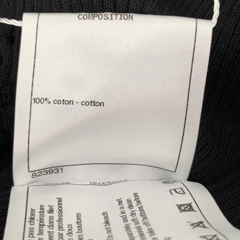 Chanel ChanelBlack hollow round-neck short-sleeved T-shirt 2503-Ne Size S / US 4 / IT 40 - 7 Thumbnail